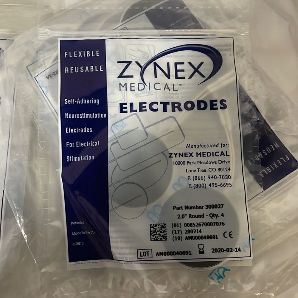 Zynex medical electrodes 40 bags of 4, 2.0” round electrodes.